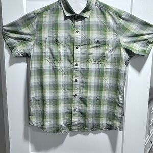 Kuhl Men's Green and Gray Plaid Button Down Shirt